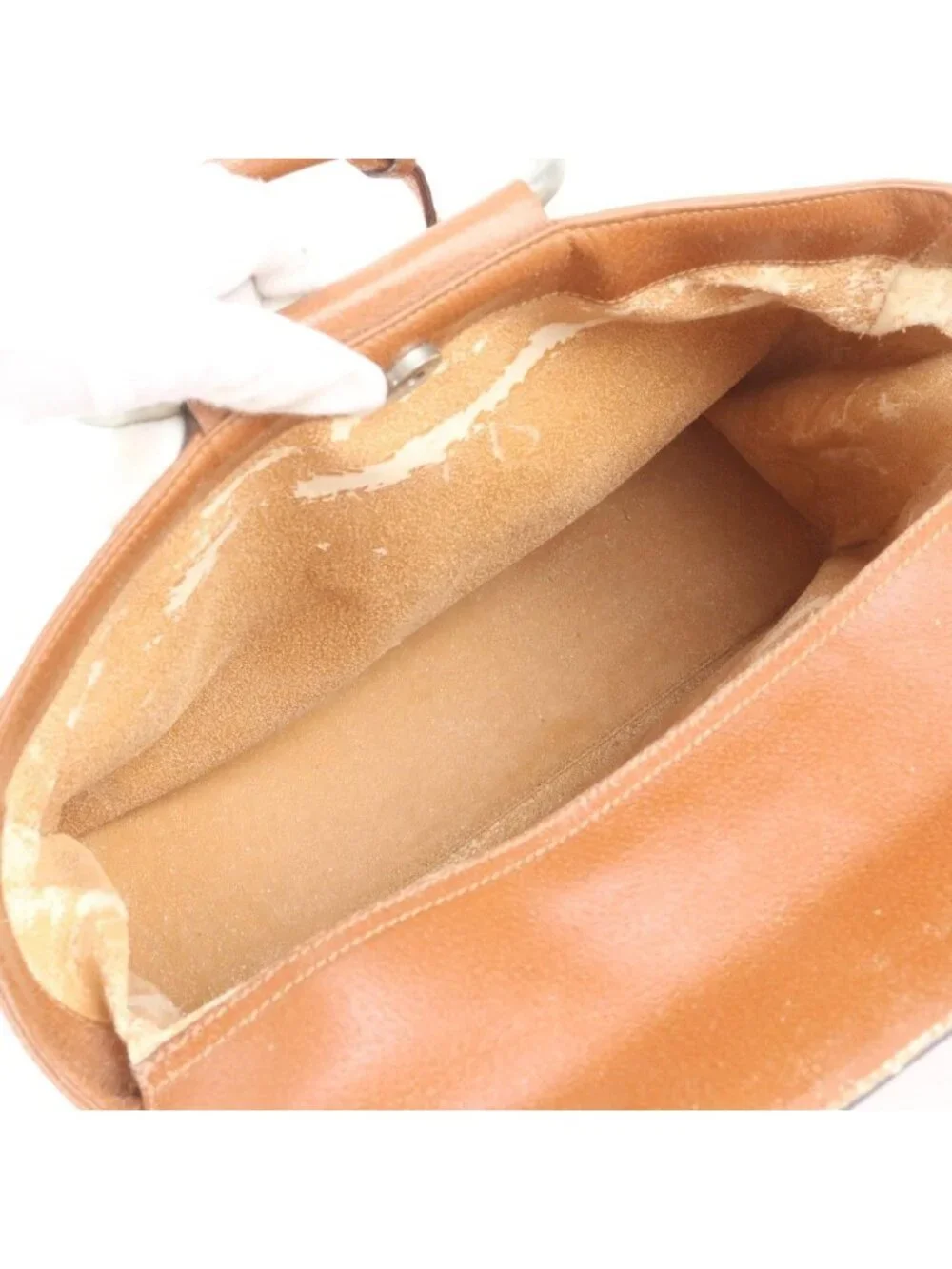 Gucci Vintage Leather Tote Bag Shoulder Business Document Brown